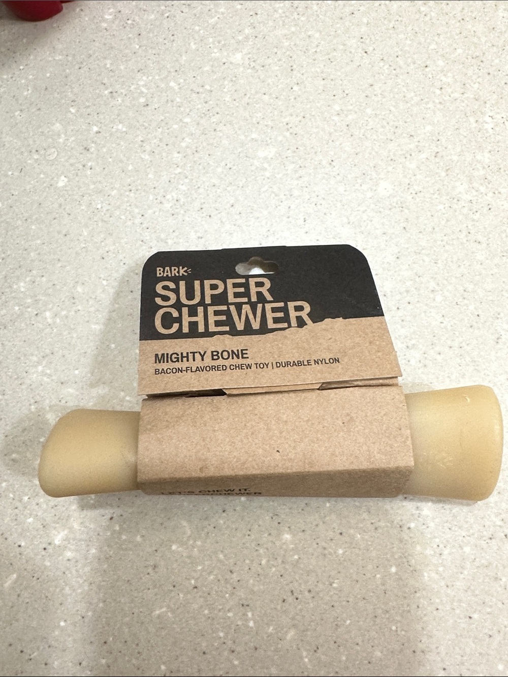Bark Super Chewer Mighty Bone - Tan Chew Toy